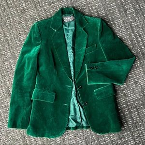 Chaus forest green velvet vintage blazer 💚💚💚